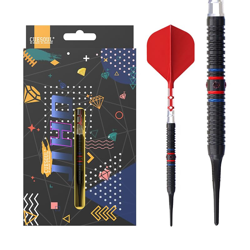 Cuesoul Jiho D2 18G Soft Tip 90 Tungsten Dart Set Titanium Coated And Unifying