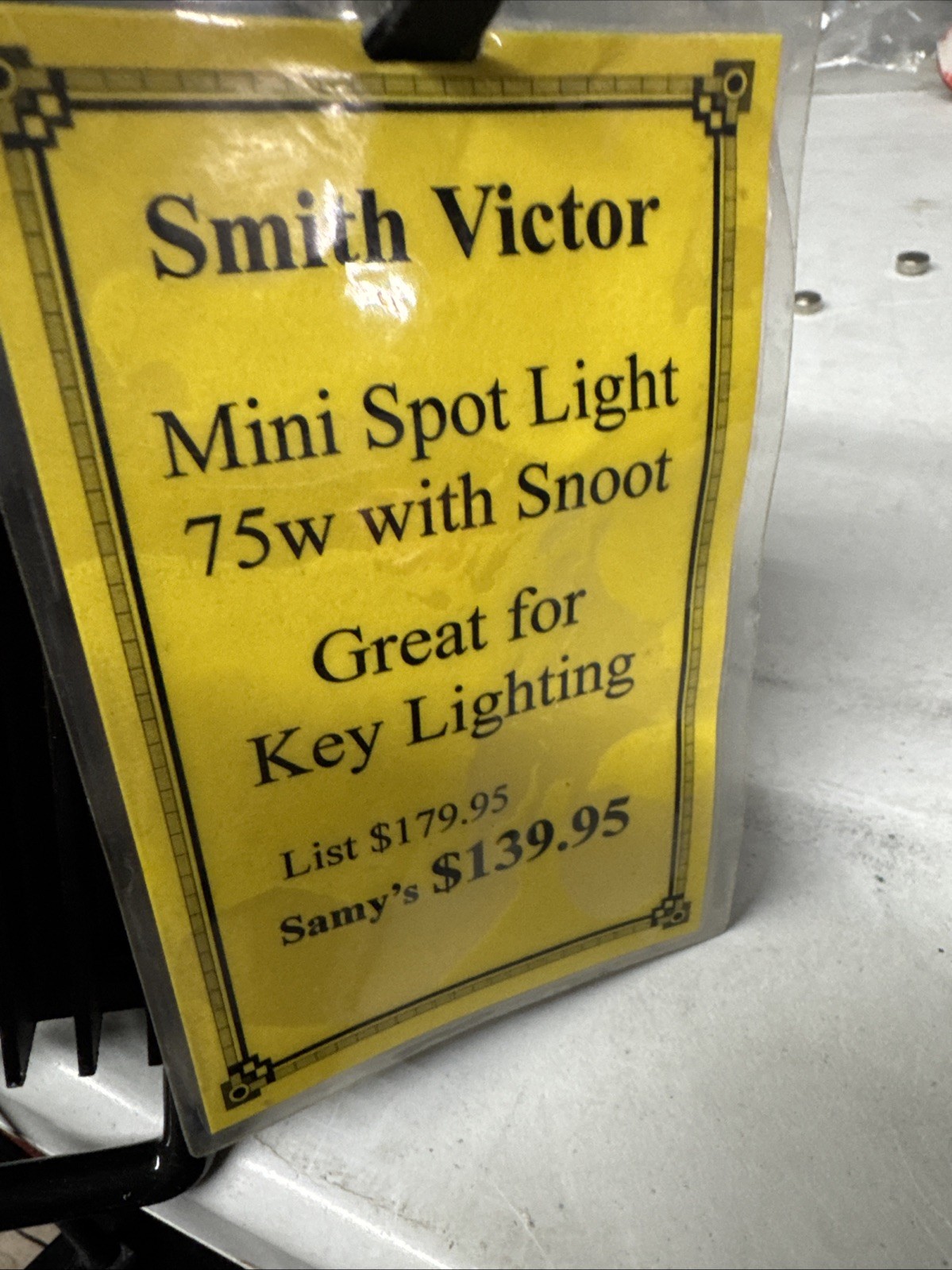 Vintage Smith-Victor, # Mini Spot 75W Spot Flood Theater Film Stage Light Works