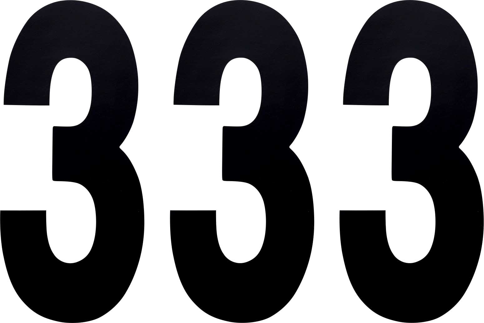 Factory Effex Standard Numbers 8in. - Black - No. 3 - 02-4473