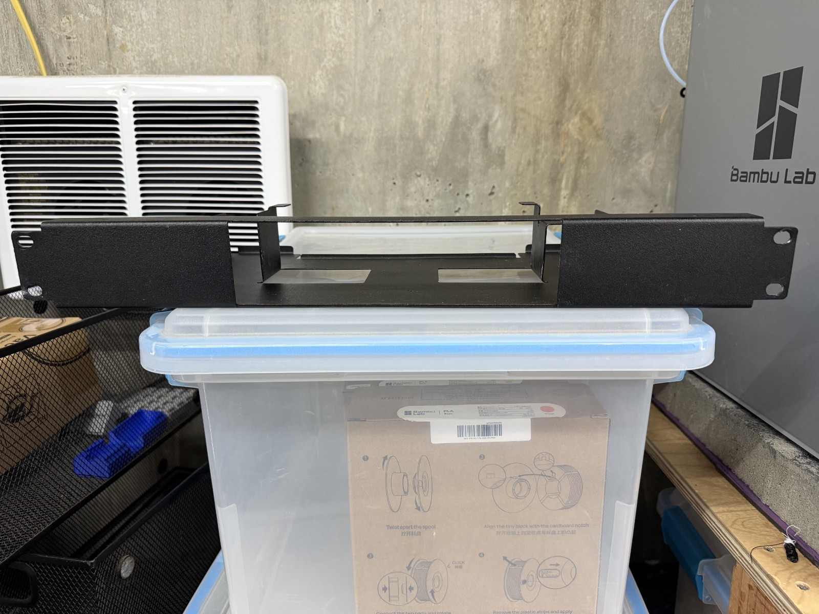 19" Rackmount Mounting Tray for device 8" width 2" height  7" depth