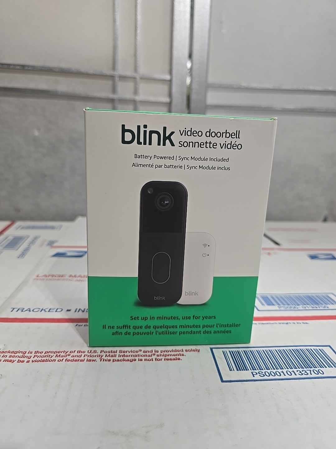 Blink Video Doorbell Head-to-Toe HD 2Way Audio, 2yr Bat Life Black w Sync Module