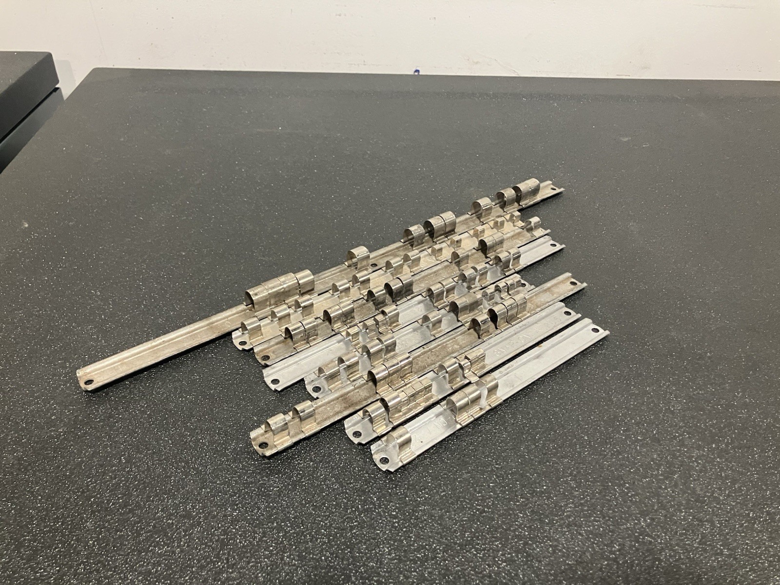 Snap-on Metal Socket Rack Rail Lot USA