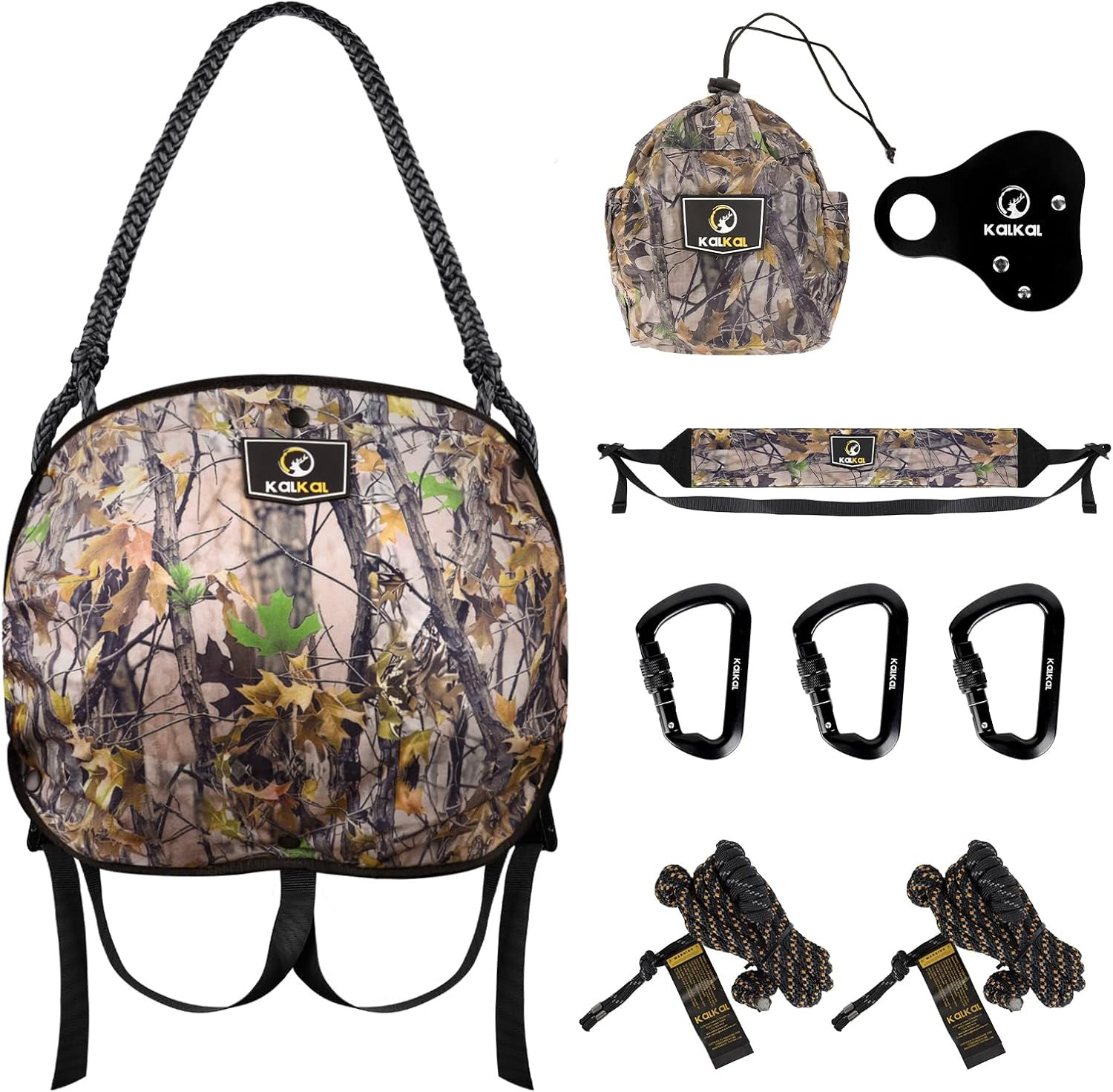 Kalkal Saddle Hunting Kit, Lightweight Camo Hunting Saddle, Tree Climbing Saddle