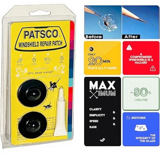 Windshield Chip Repair Patch (2pk) Innovation Through Simplicity, No