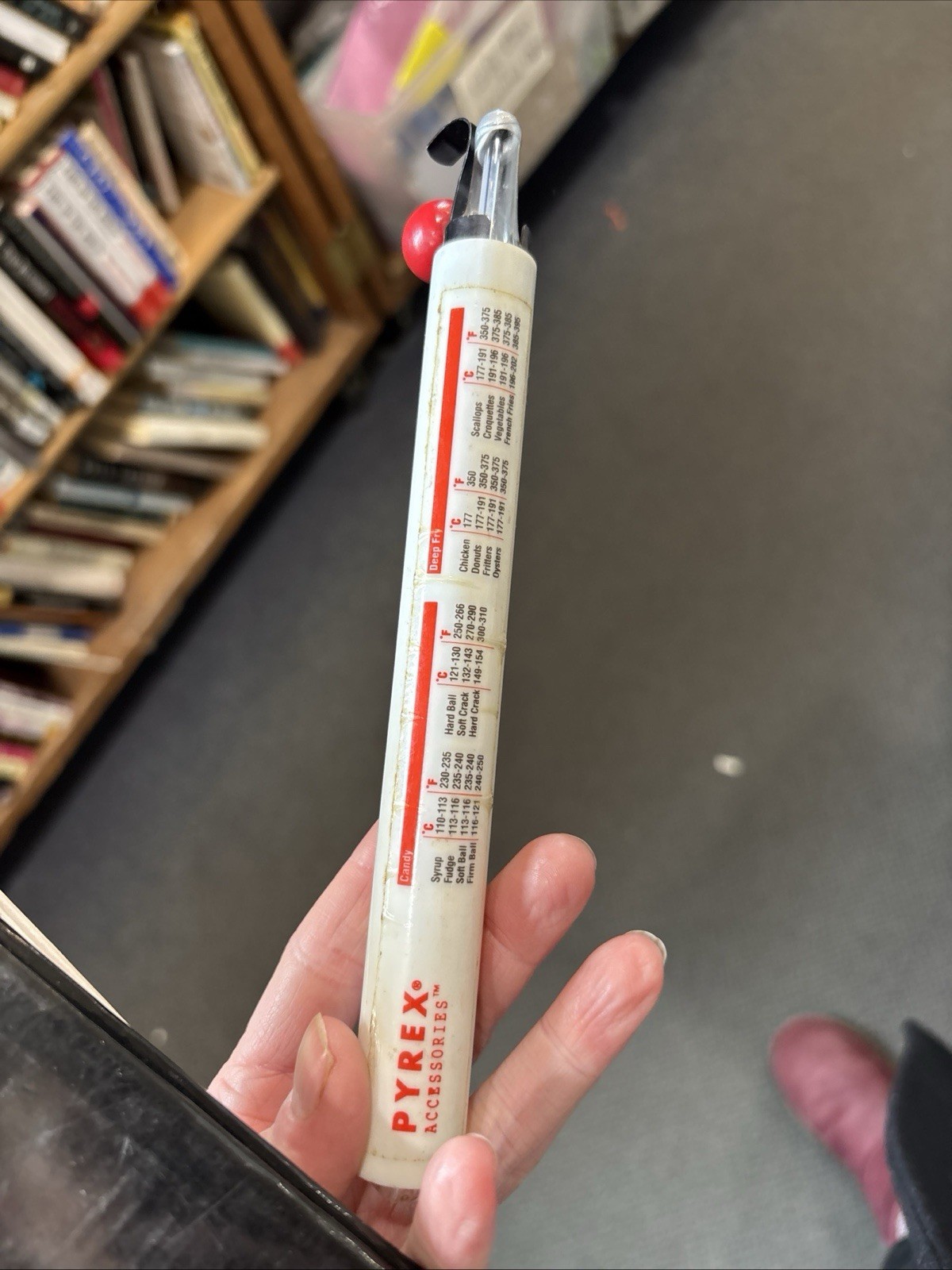 Vintage Pyrex Accessories Glass Candy & Deep Fry Thermometer | Retro Kitchen