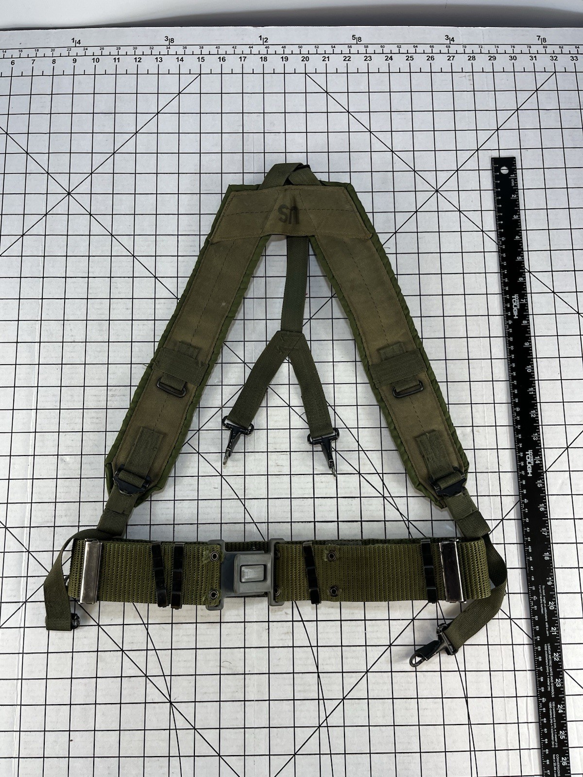 Vintage US Army Belt Medium Individual Equipment Nylon ALICE Military 80s 70s