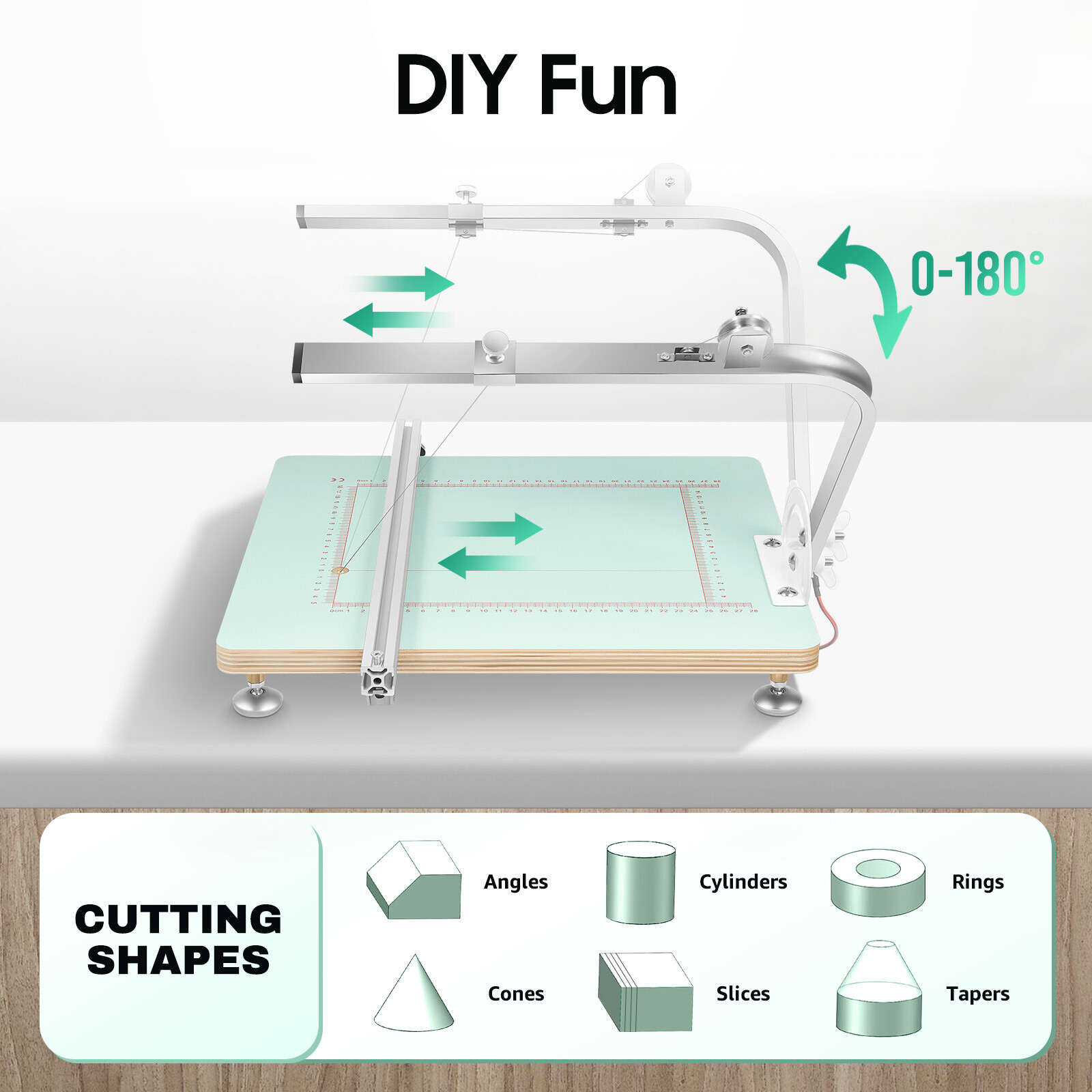 72W DIY Foam Cutting Machine Hot Wire Styrofoam Sponge Cutter Worktable Tool USA