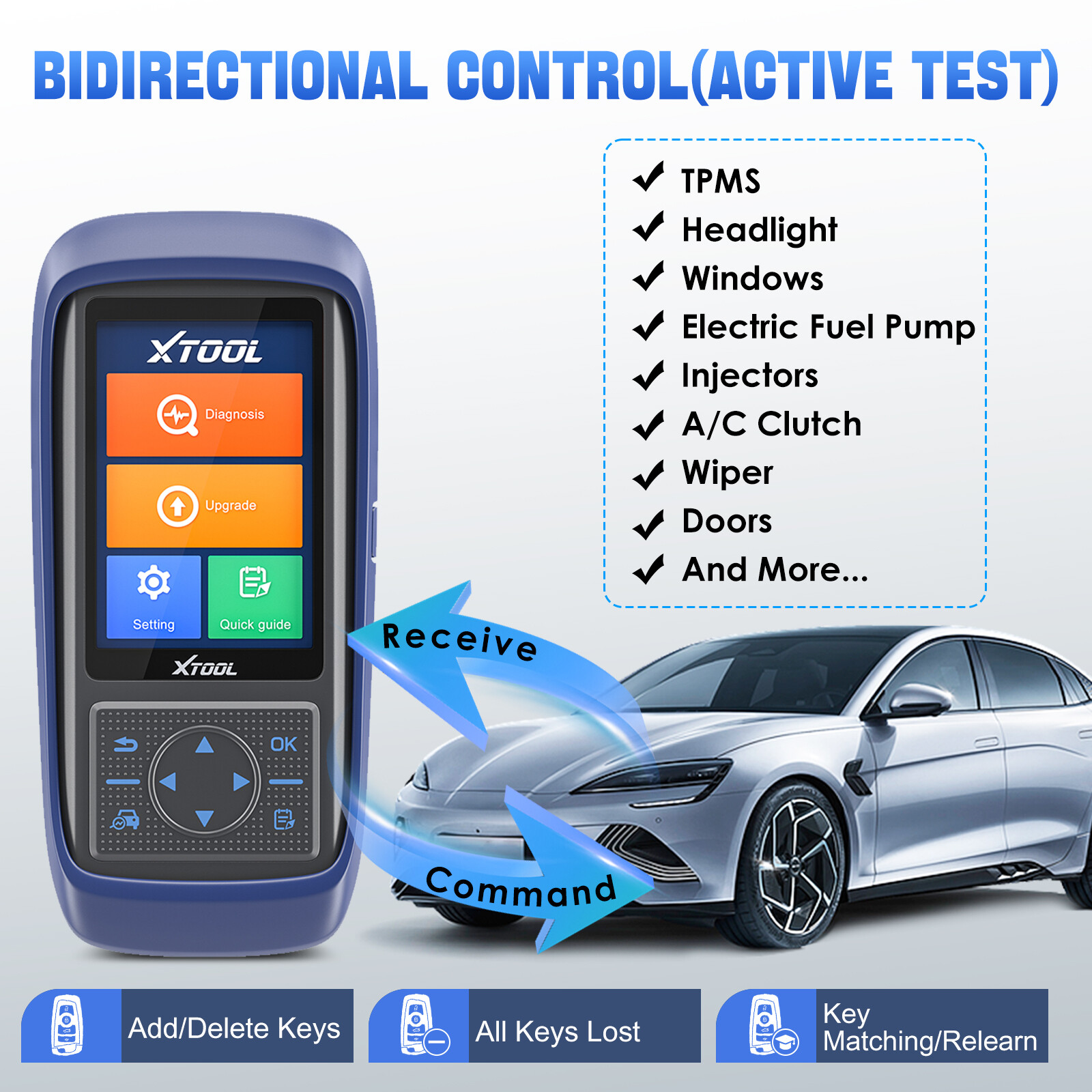 XTOOL A30 PRO Full OBD2 Diagnostic Scanner K!ey Coding ABS SAS Full System Scan