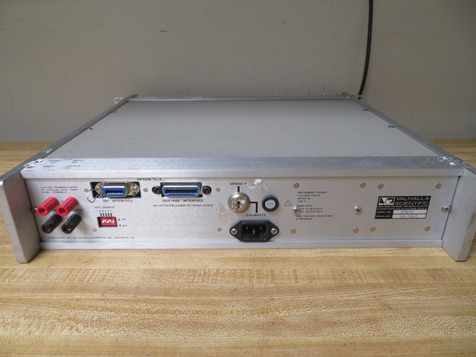 Valhalla 2701C LNF opt Programmable Precision DC Voltage/Current Standard PB45