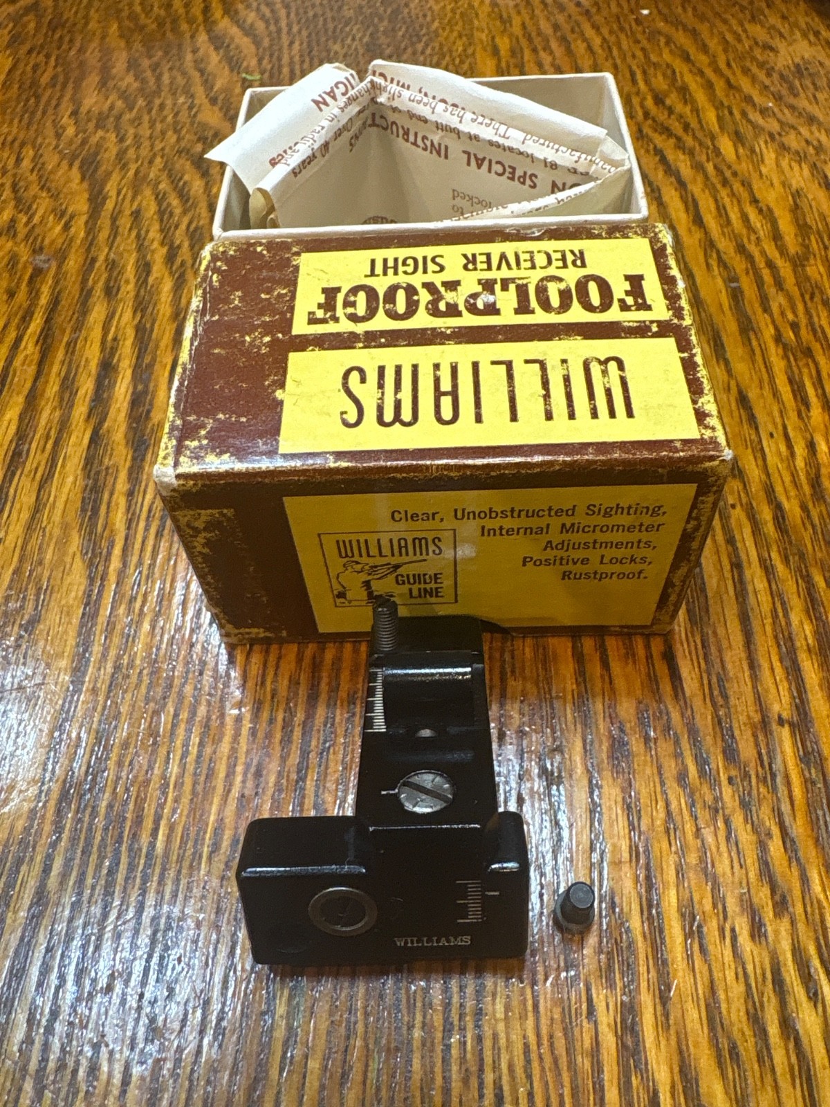Williams FP  Model 30 Carbine, box, instructions and attachment screws