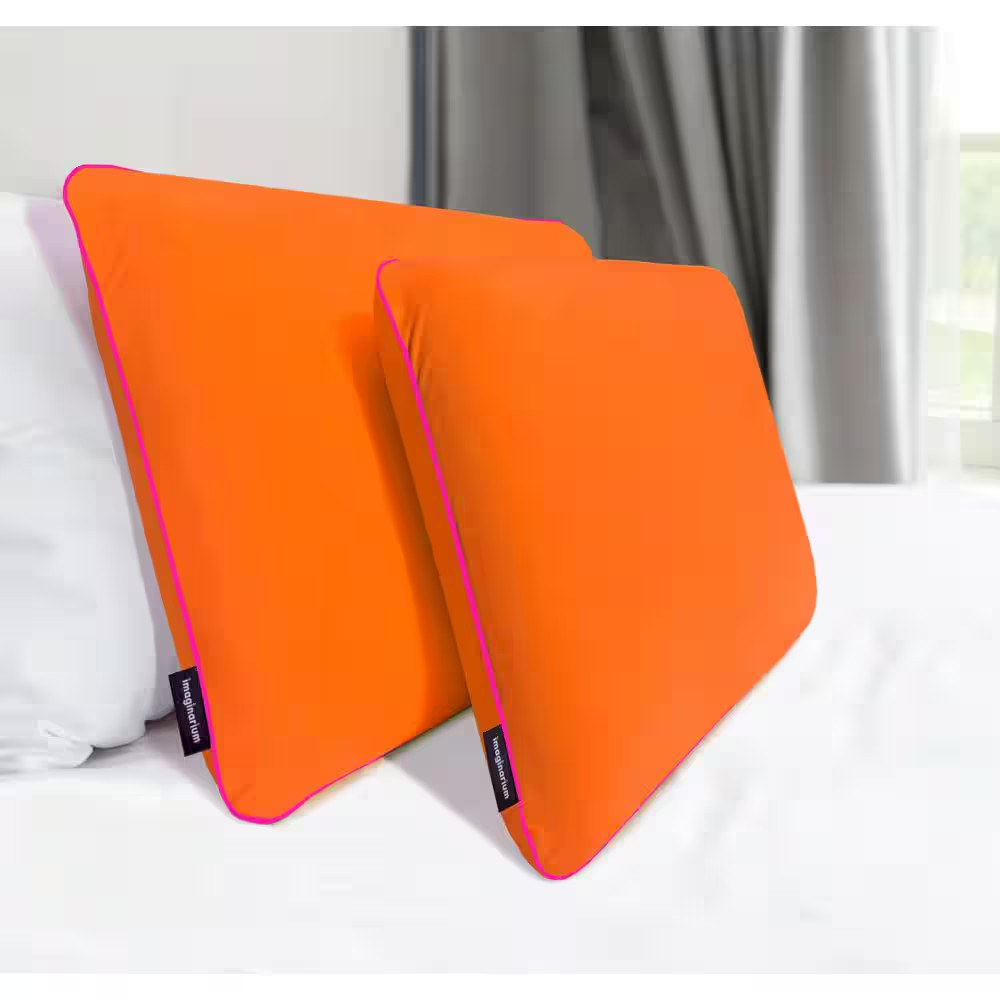 Standard All Position Memory Foam with Cool-To-The-Touch Cover - Sunset Orange (