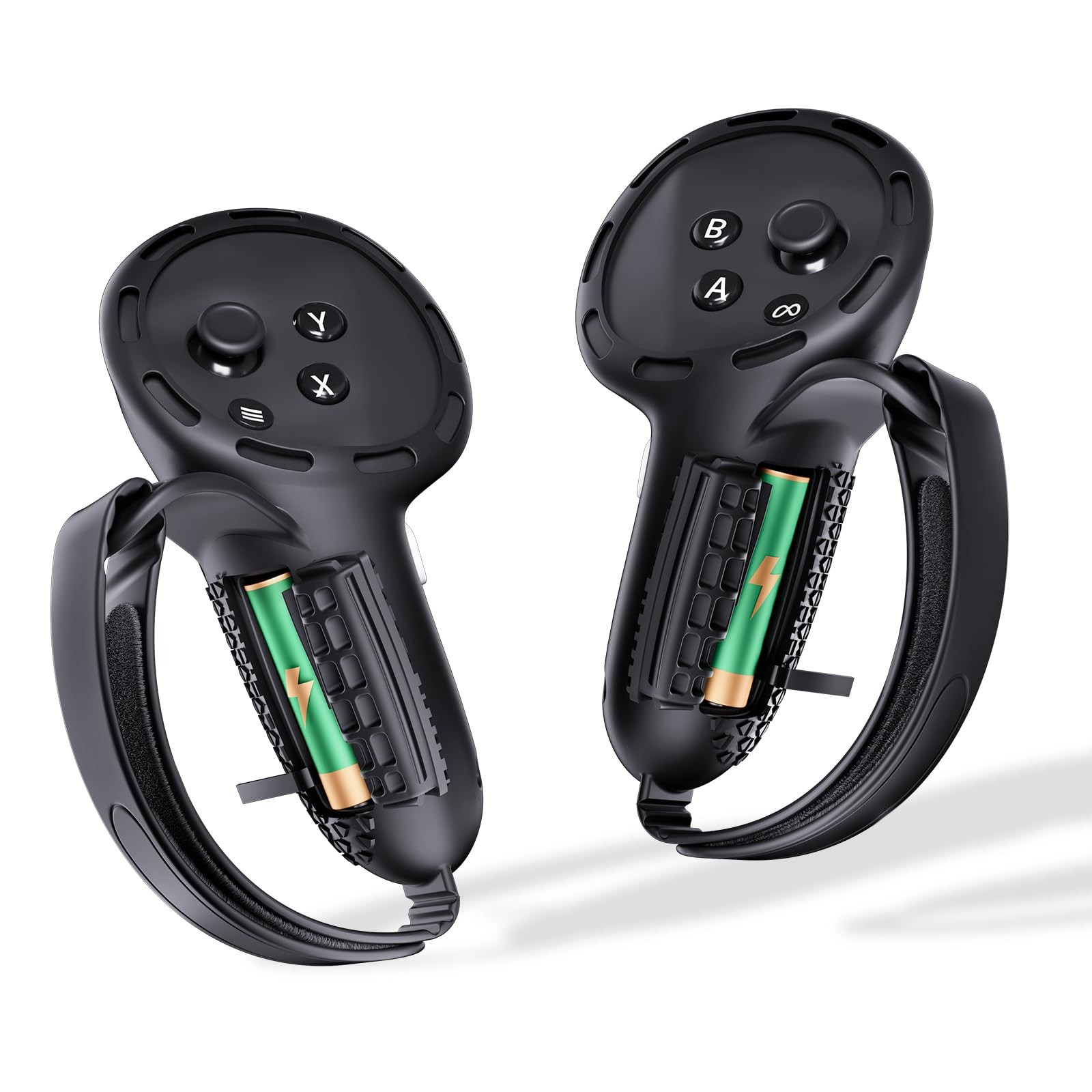 Controller Grips Compatible with Meta Quest 3S/Quest 3, Upgraded All-Silicone...