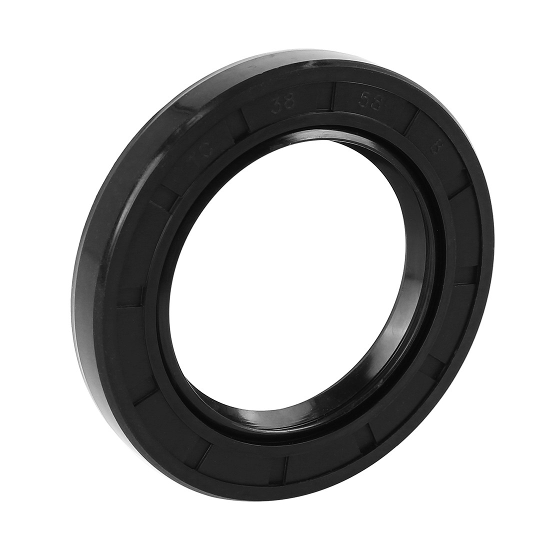 38mm x 58mm x 8mm Black Rubber Cover Double Lip TC Oil Shaft Seal