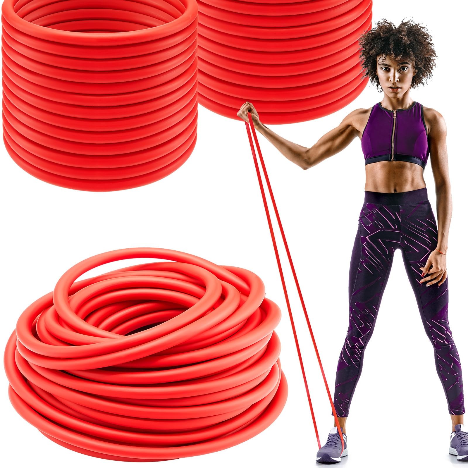 1 Roll Resistance Tubes Exercise Tubing 50ft Exercise Bands Tubing for Therap...