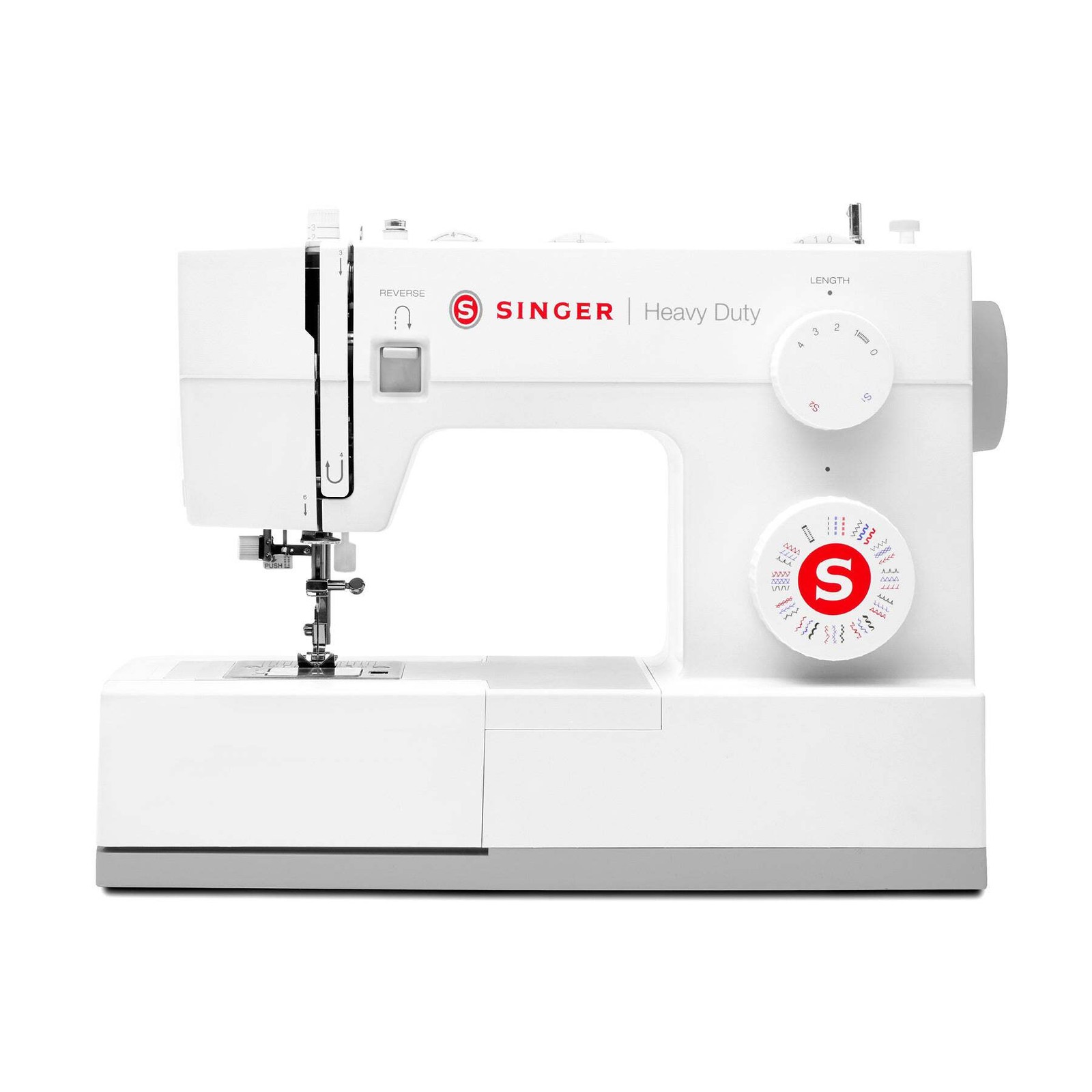 SINGER® Heavy Duty 4452 White Sewing Machine & Hard Case Bundle