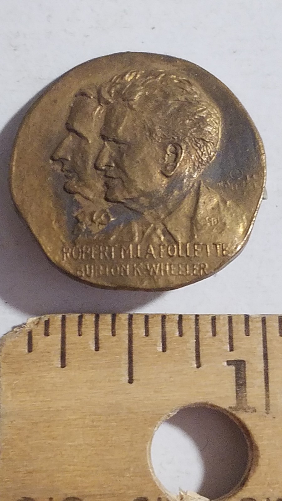 Lafollette Wheeler Bronze Pin