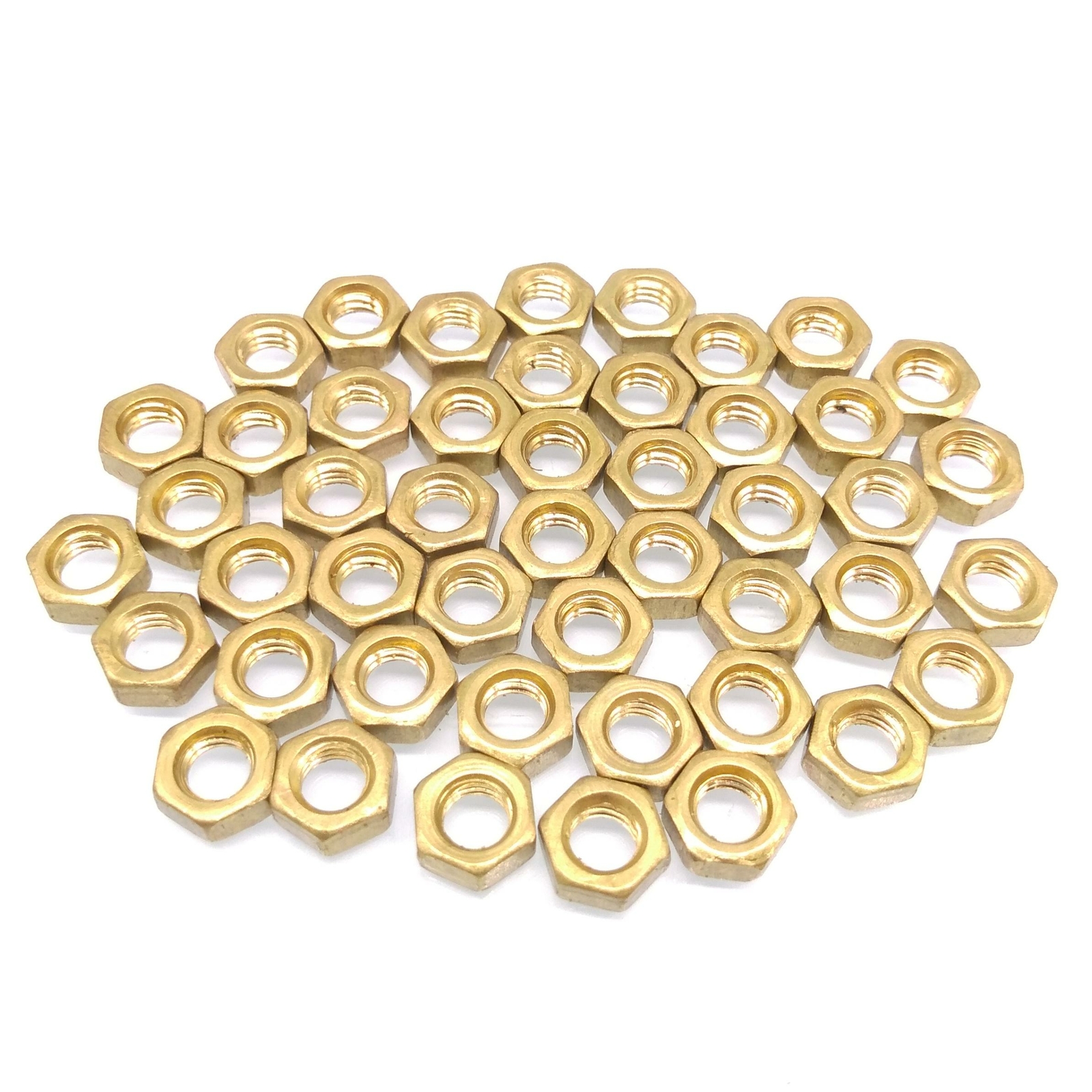 100pcs M6 Metric Thread Insert Screw Fastener Brass Hex Nut