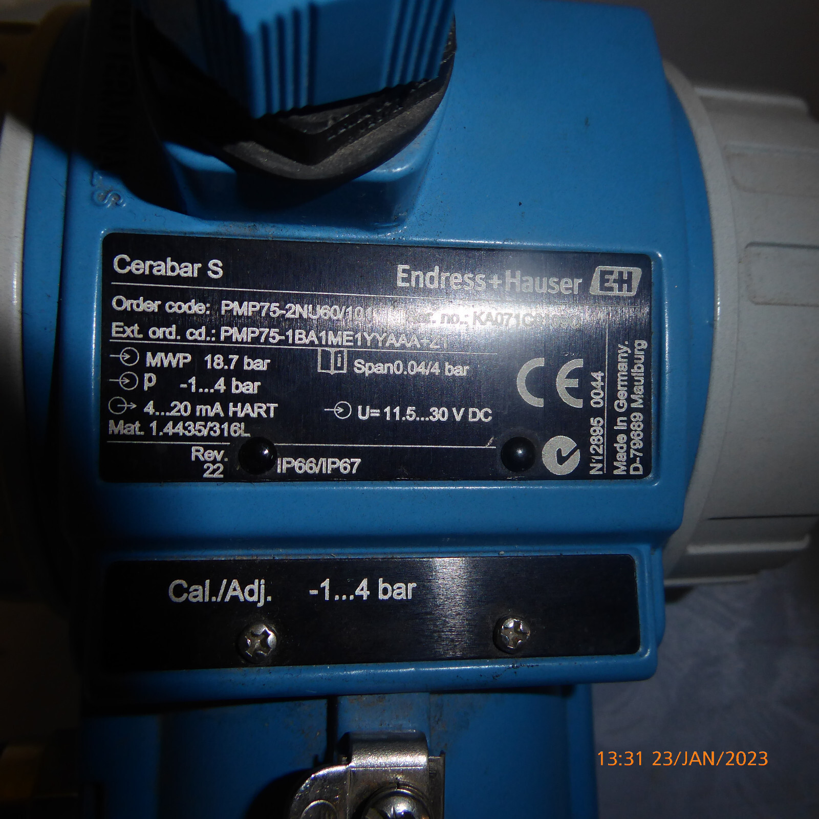Endress+Hauser Cebrabar S PMP75-2NU60/101