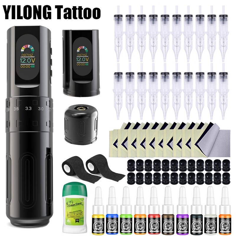 F8 Professional Brushless Motor Adjustable Stroke Tattoo Gun Machine Pen Kit