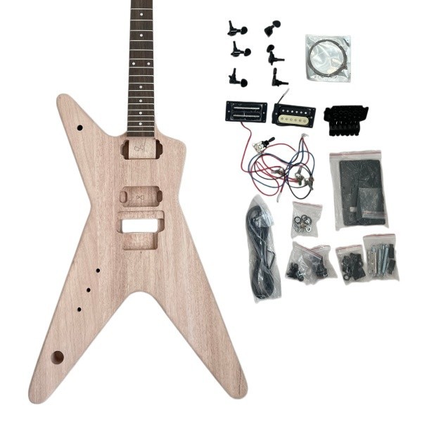 Mahogany Body Rosewood Fretboard Diy Electric Guitar Kit Dimebag ML Style Left