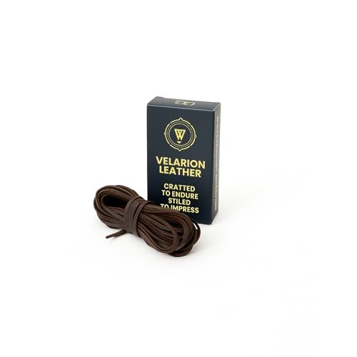 Velarion Flat Genuine Leather Strip Cord 3mm 1,3 mm thickness Crazy Dark Brown