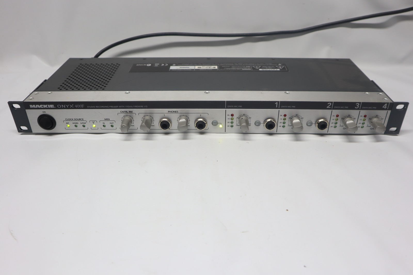 Mackie Onyx 400F Firewire Audio Computer Recording Mic Preamp Interface