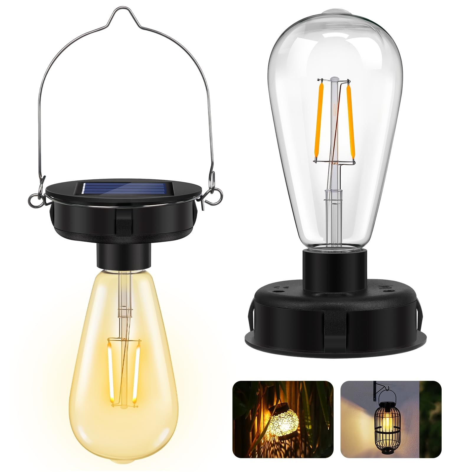Ddlisu Solar Light Replacement Top with Bulb, 1 Pack Solar Light Bulbs for Ou...