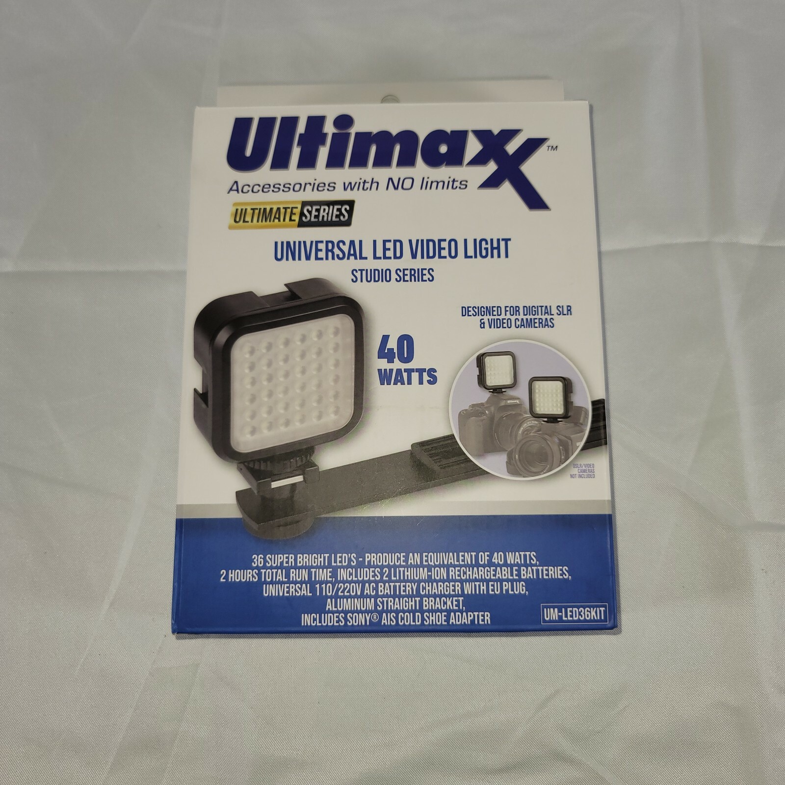 Ultimaxx Universal LED Video Light Studio Series - model# UM-LED36KIT FREE SHIP