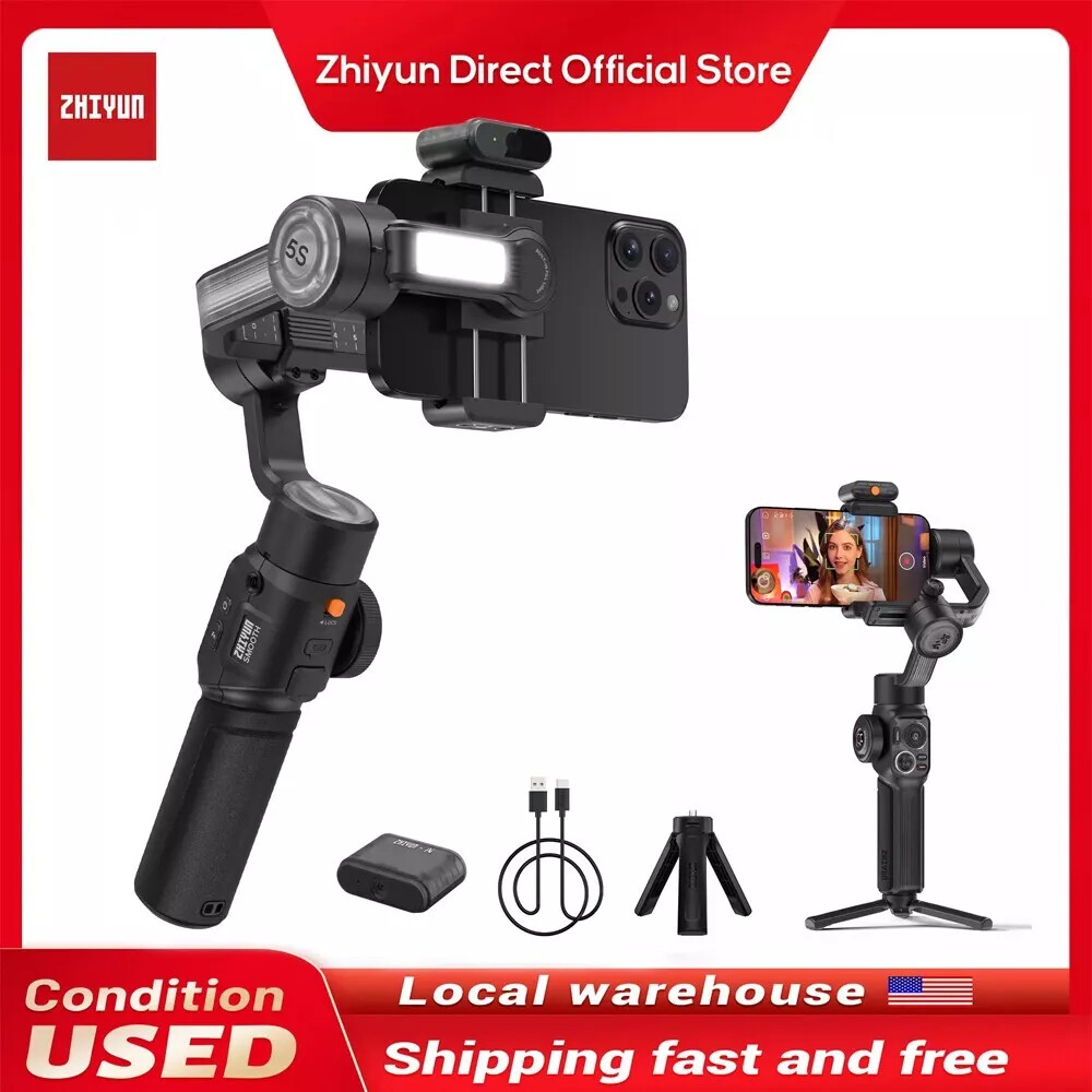 Zhiyun Smooth 5S AI Combo Smartphone Gimbal Stabilizer for iPhone 15Pro Max Vlog