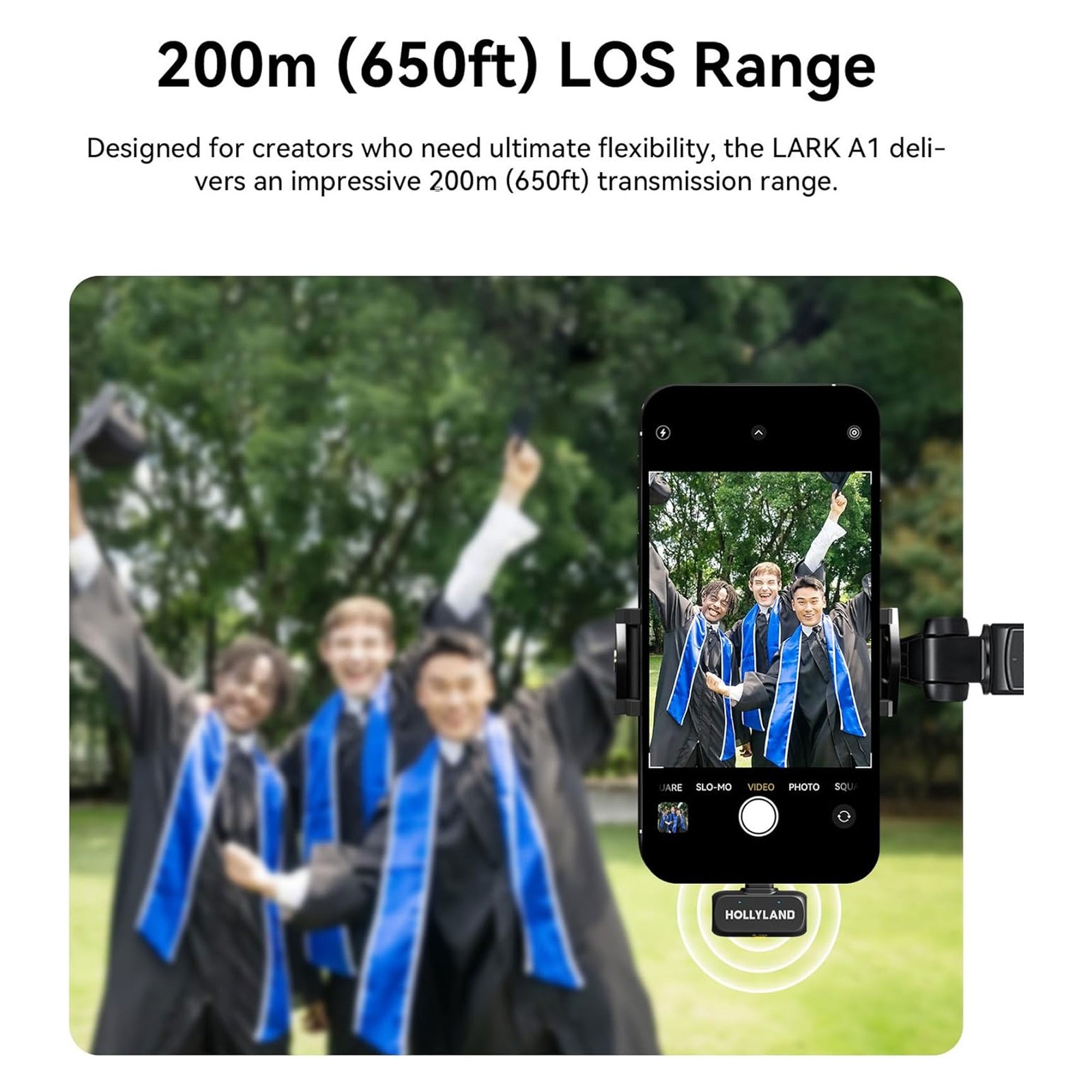 Hollyland LARK A1 Combo Wireless Microphone System for Mobile Devices Video Kit