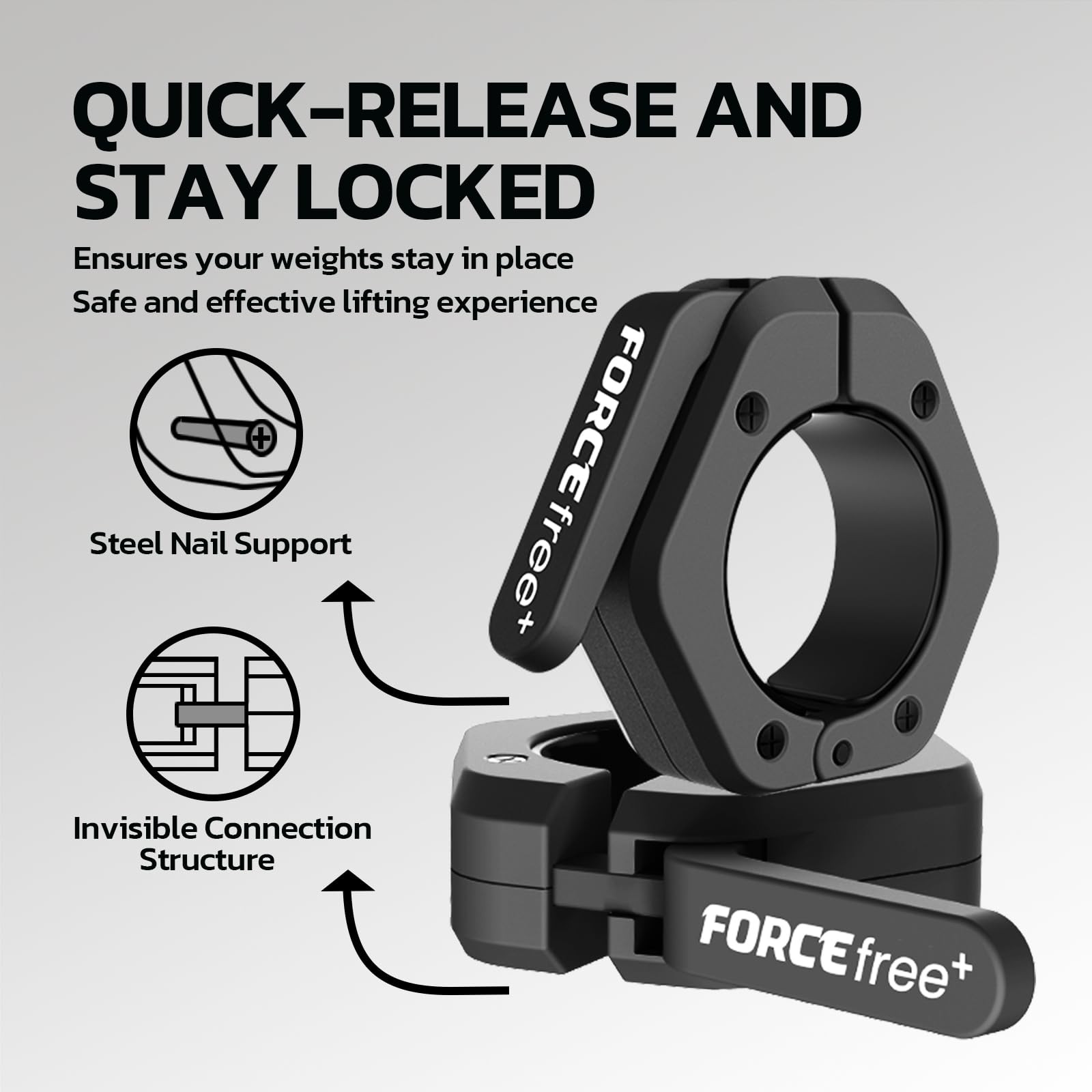 Barbell Clips 2 Inch Quick Release Locking Collars Weightlifting Powerlifting