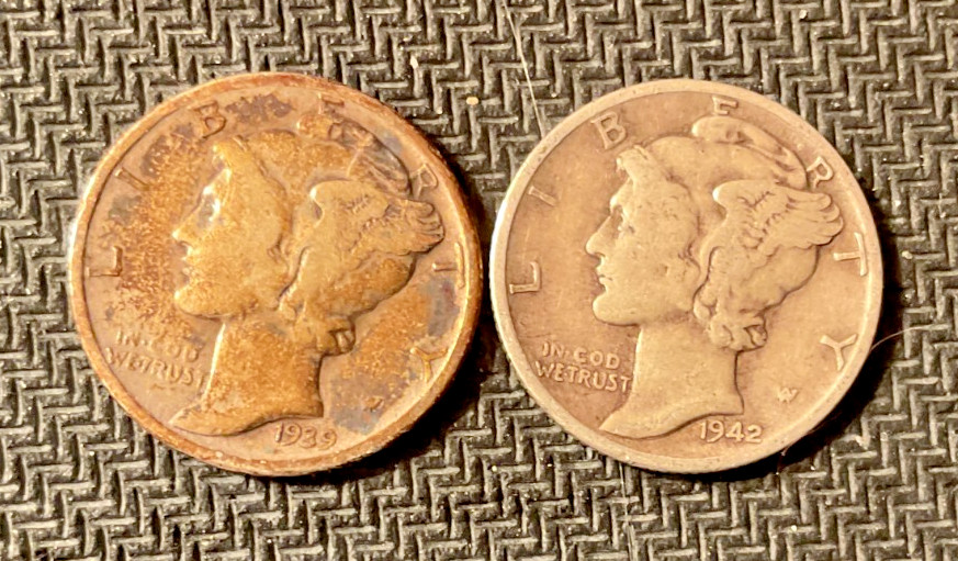 Mercury Dimes 1939,1942 (A423)