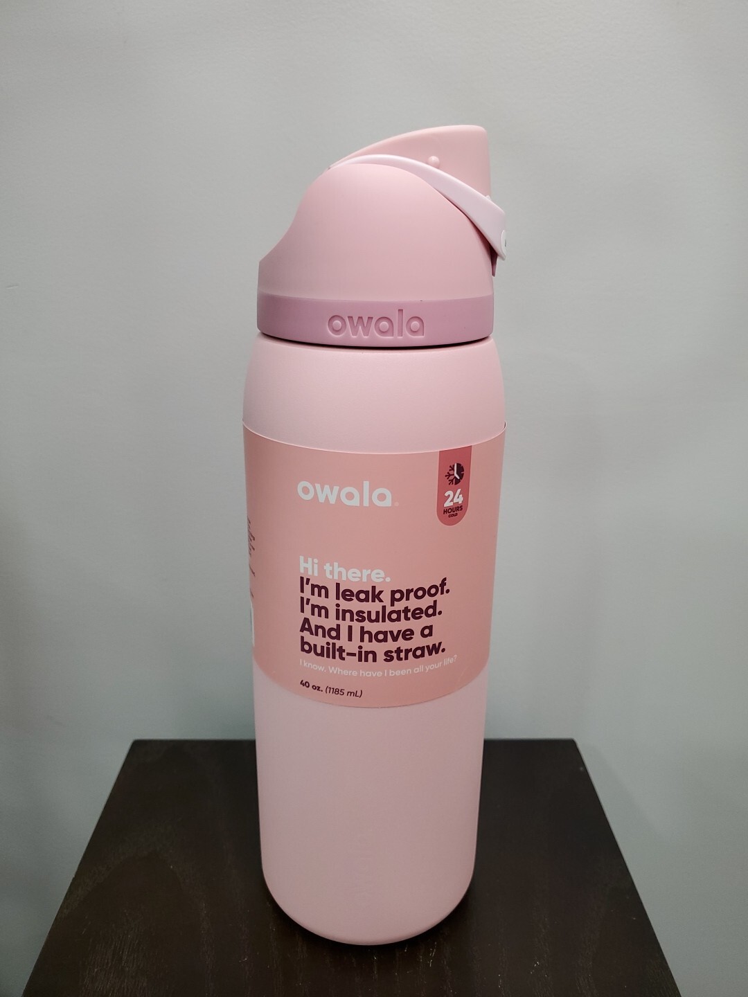 Owala FreeSip Stainless Steel Water Bottle / 40oz / Color: Rose Quartz