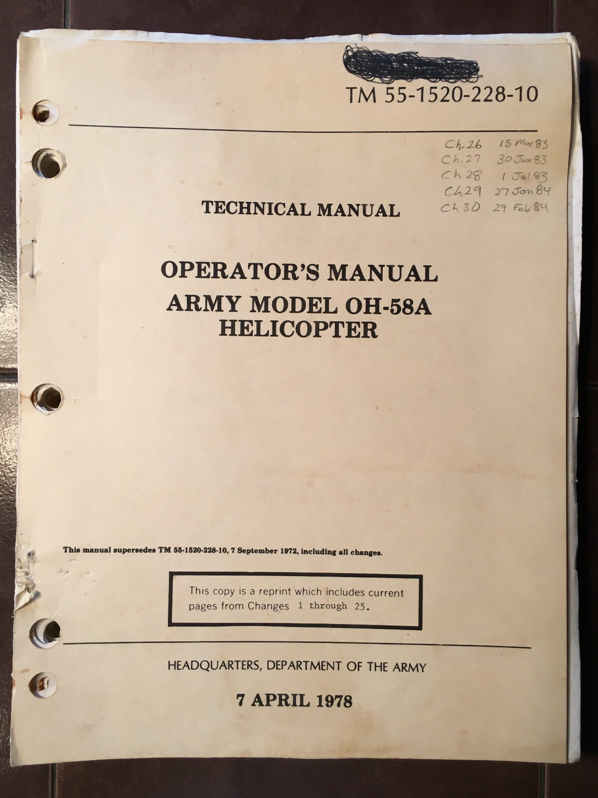 Bell Kiowa OH-58A Operator's Manual.