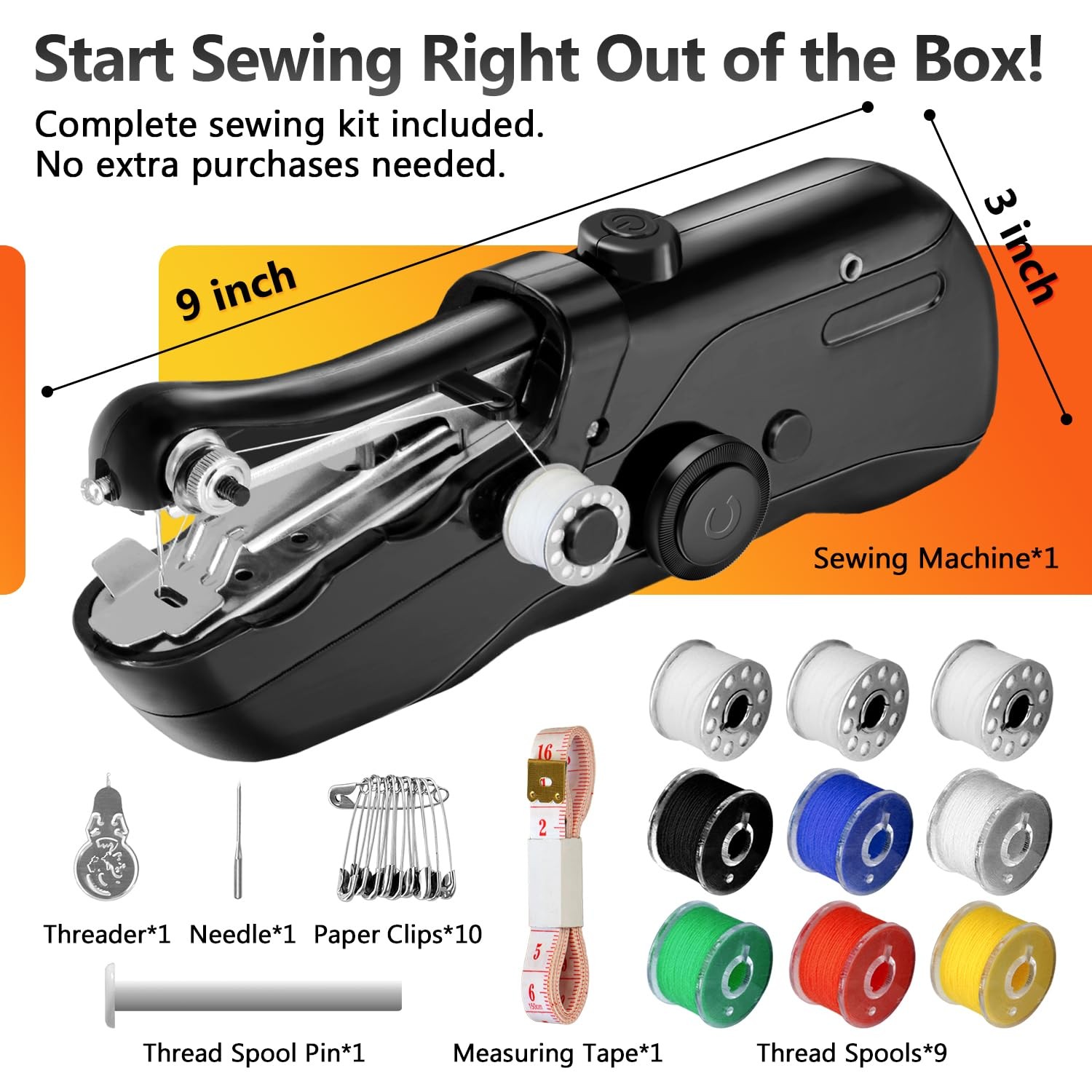 TMANI Grey Portable Sewing Machine