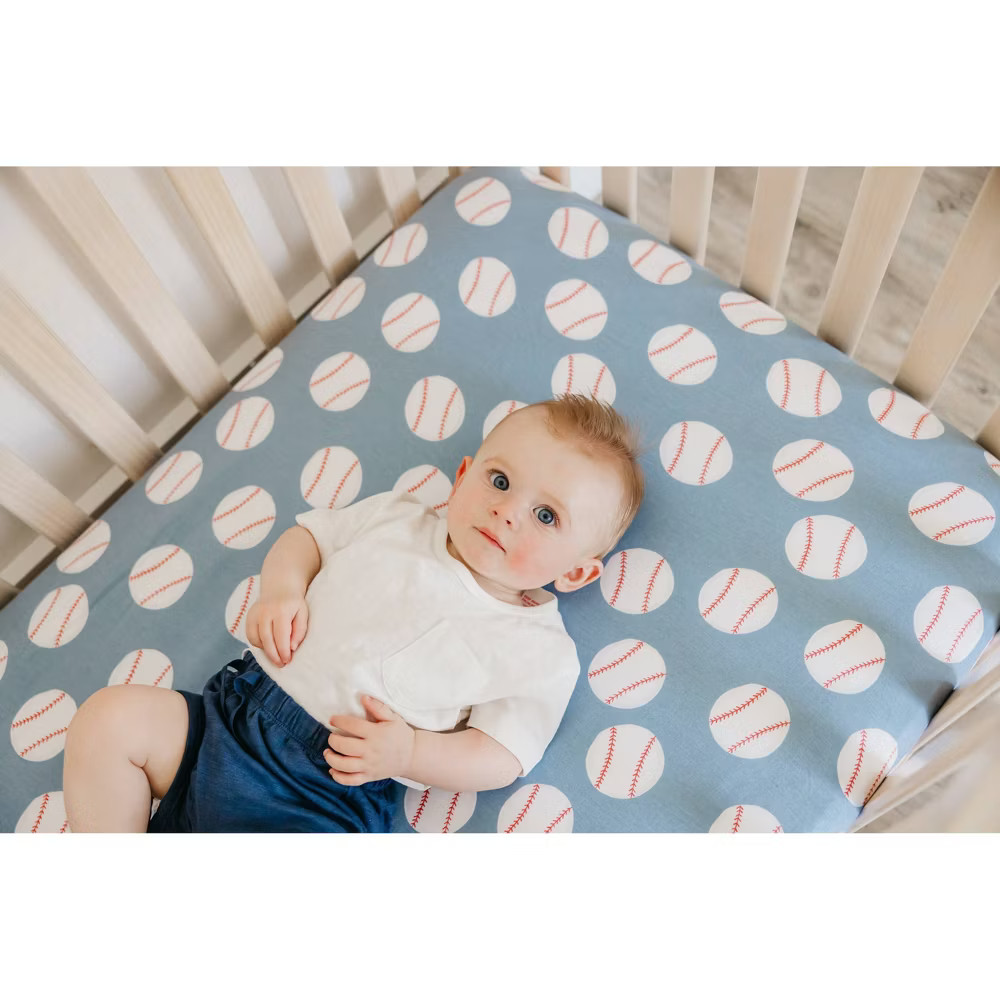 Copper Pearl Premium Crib Sheet - Slugger
