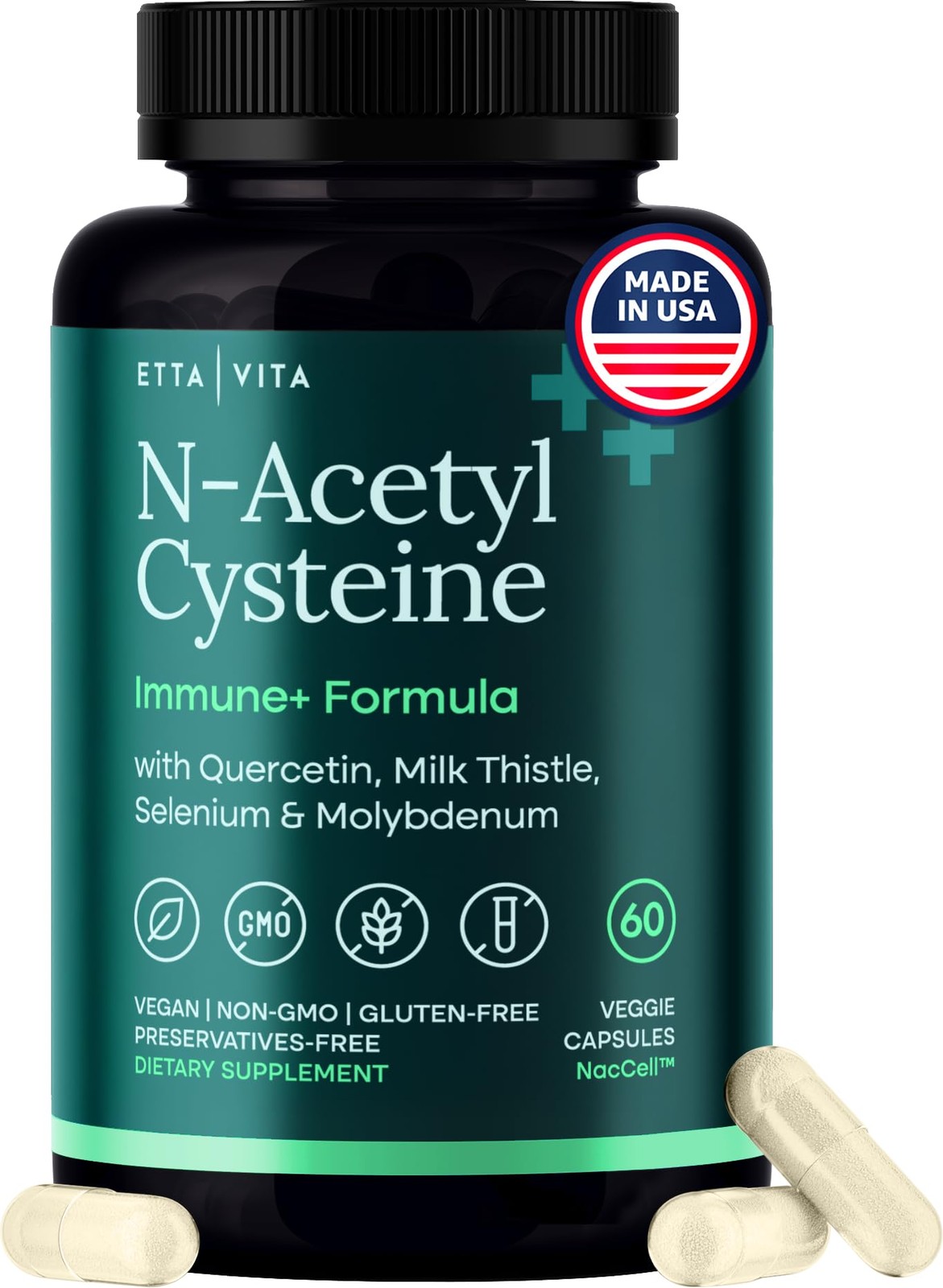 Vegan Liver Detox & Cleanse - NAC Supplement N-Acetyl Cysteine 600mg with Que...