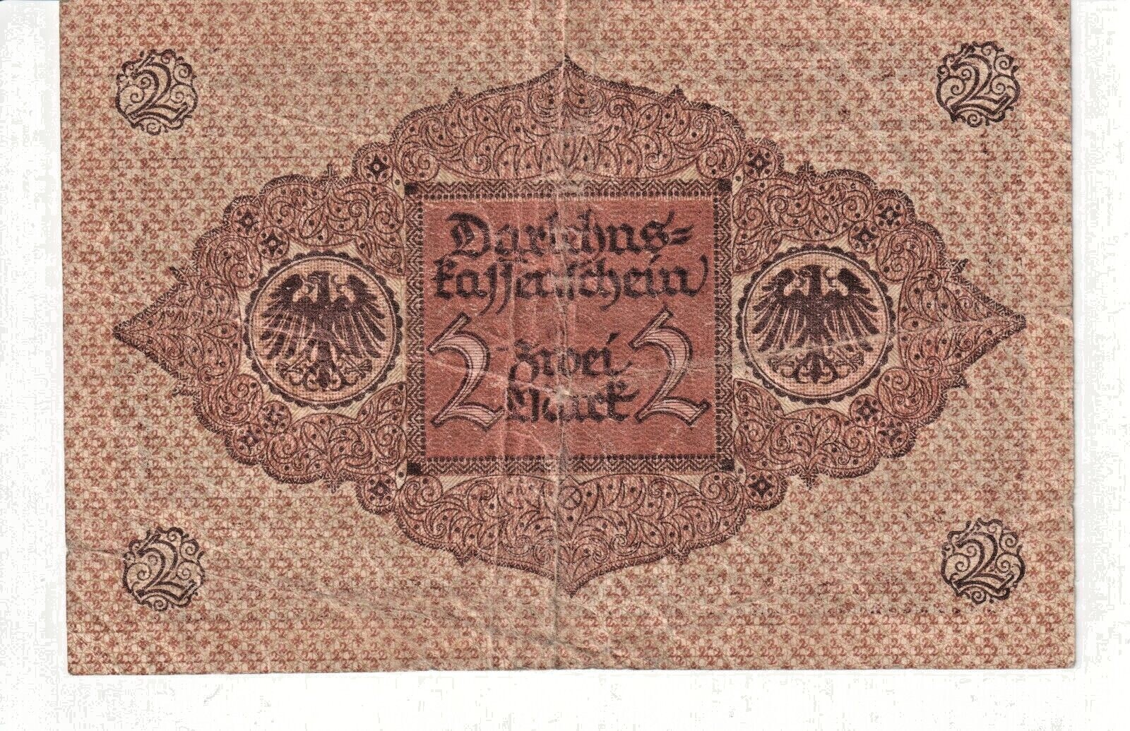 1920 Germany 2 Mark Banknote P# 60 - VG - # 23492