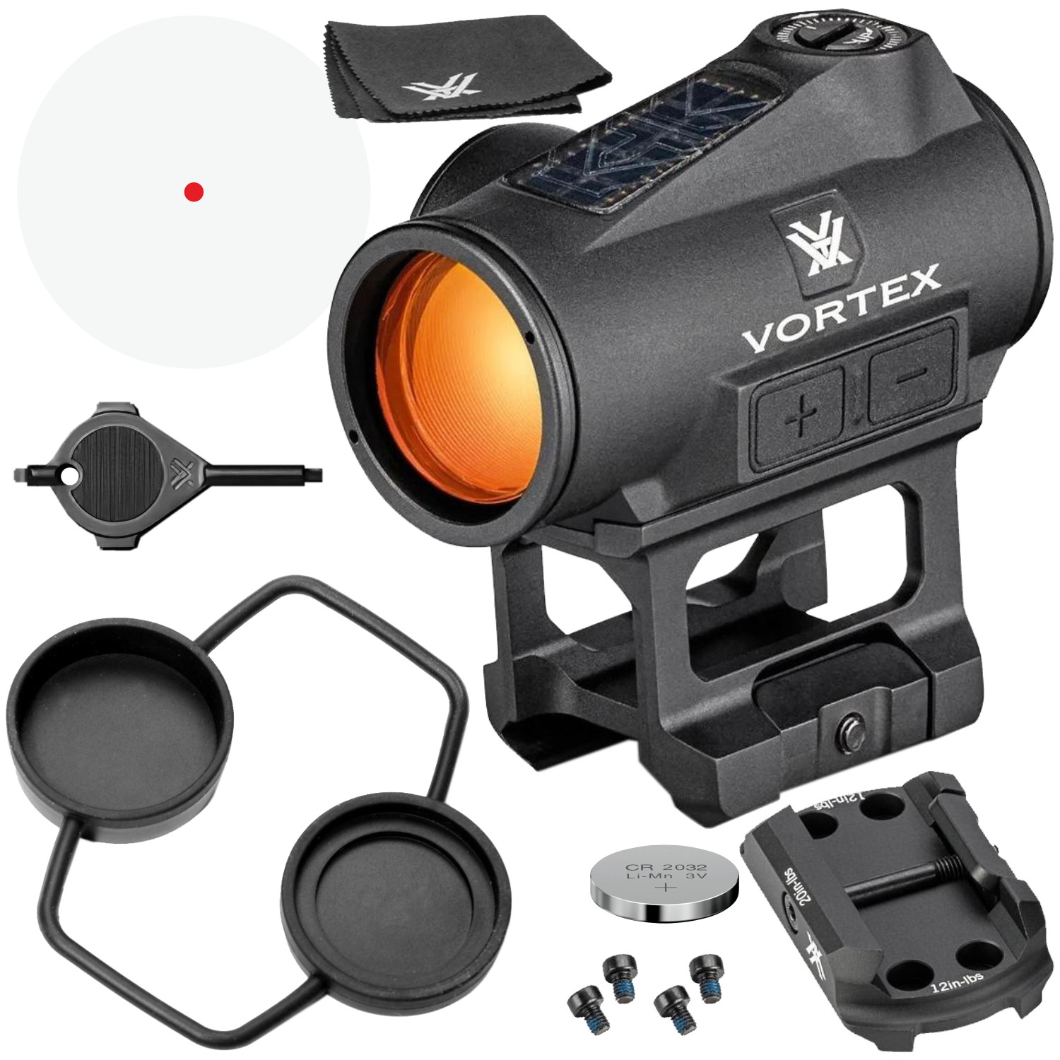 Vortex Optics Crossfire II 2 MOA Solar Red Dot Black CF2-RD2-SLR with Camo Cap