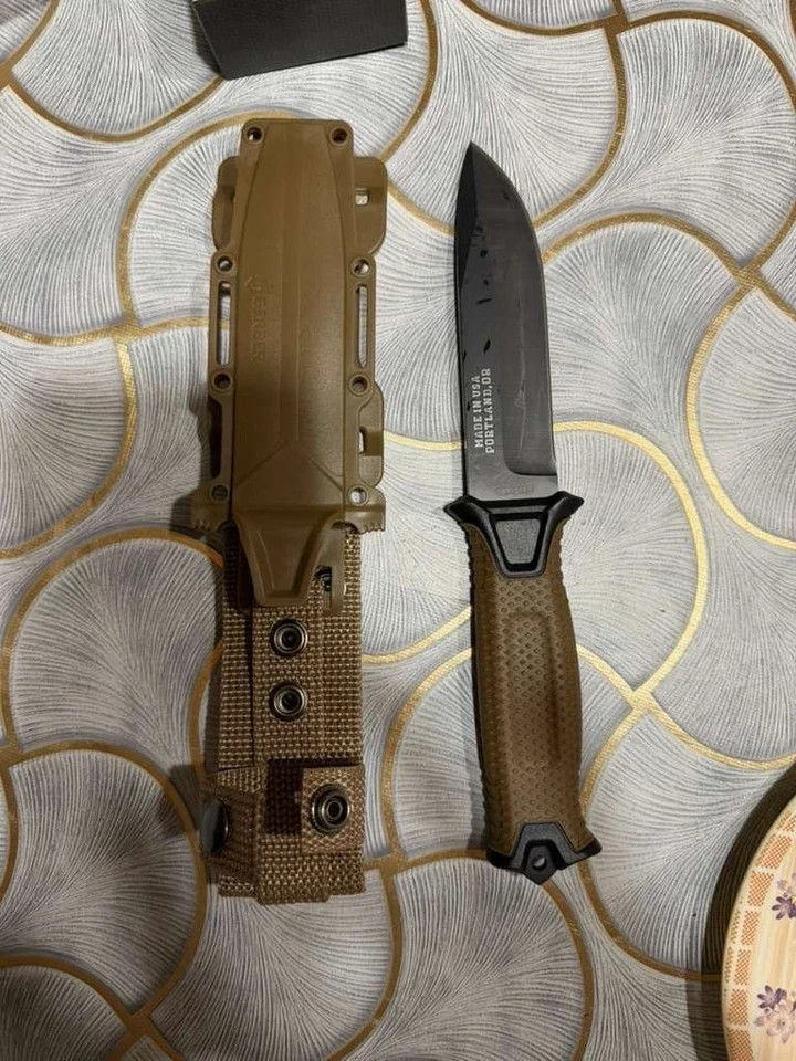 Gerber StrongArm Fixed Blade Knife Plain Edge - Coyote Brown