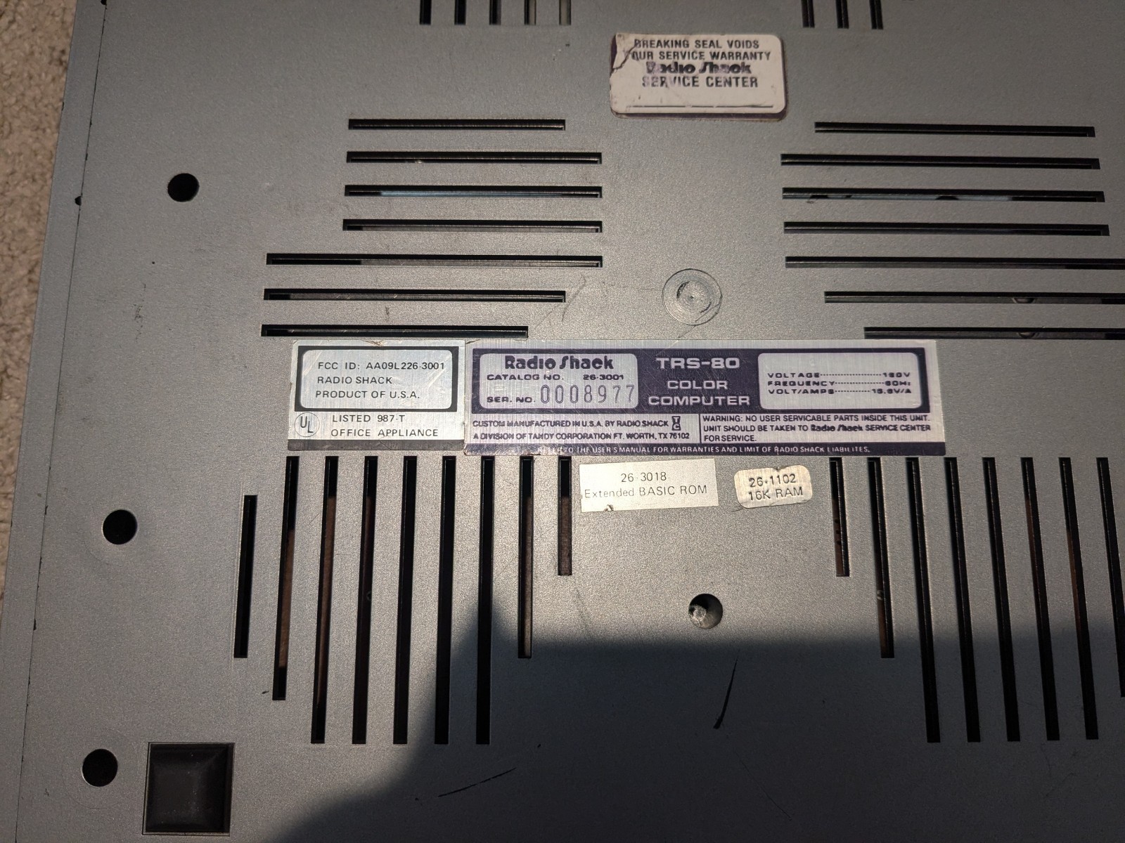 TRS-80 Color Computer 1 16K Dungeons of Daggorath Extended Basic Composite Video