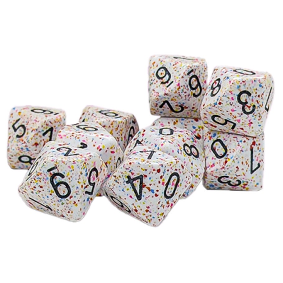 CHX25121 Chessex Manufacturing d10clamshell Speckled: Birthday (10)