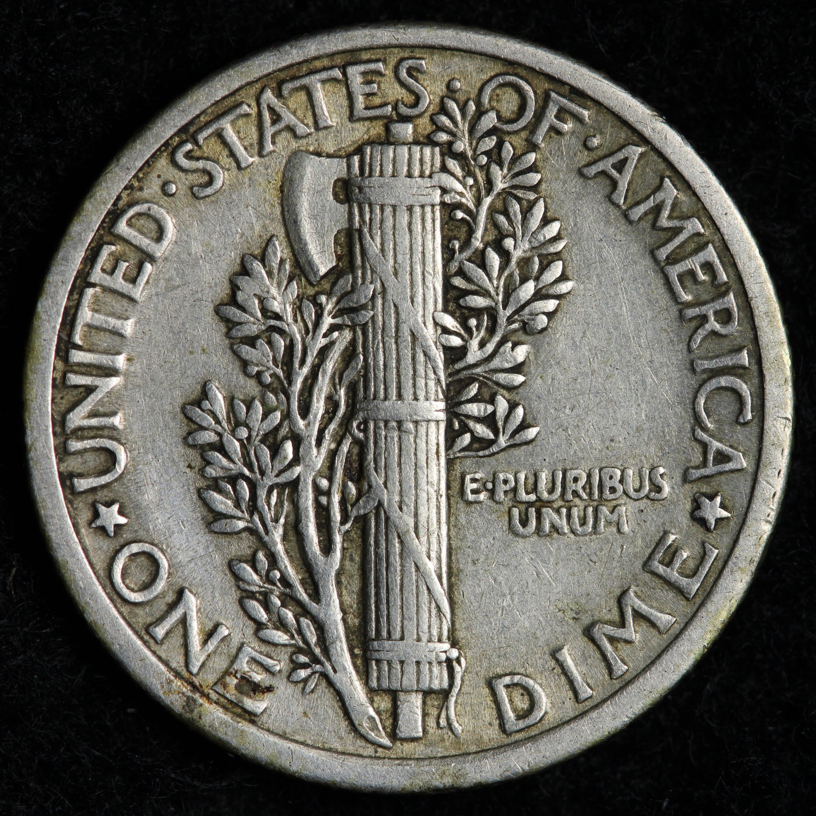 1917 Mercury Silver Dime AU E227 TWRM