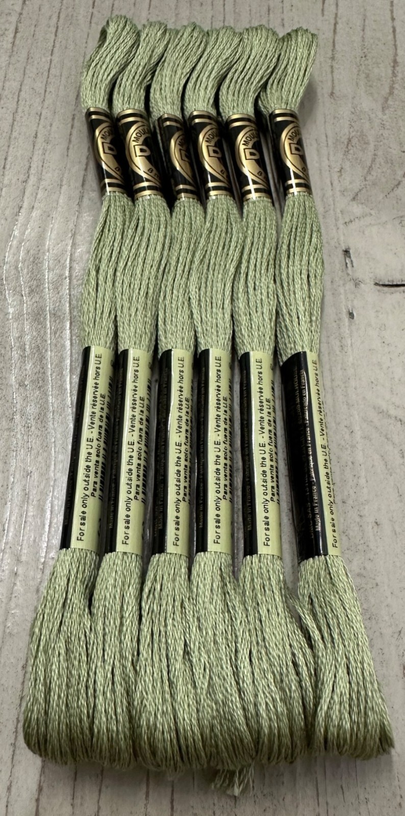 Avocado Green #3053 DMC Mouline Special 25 Embroidery Floss 8M Lot of 6
