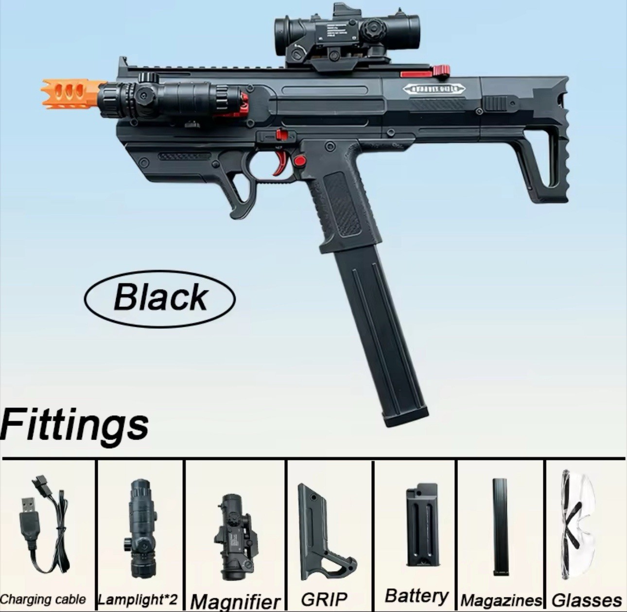 Professional-grade Airsoft gun, powerful output without lag, durable materials
