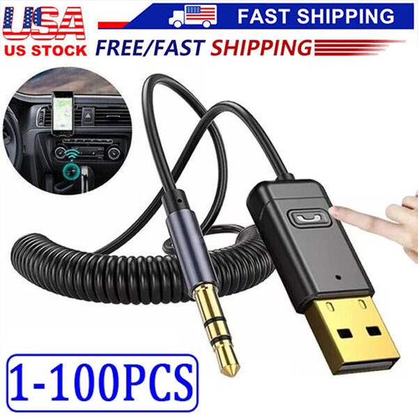 Wireless USB Bluetooth 5.0 Audio Transmitter Receiver Adapter For PC TV Car LOT
