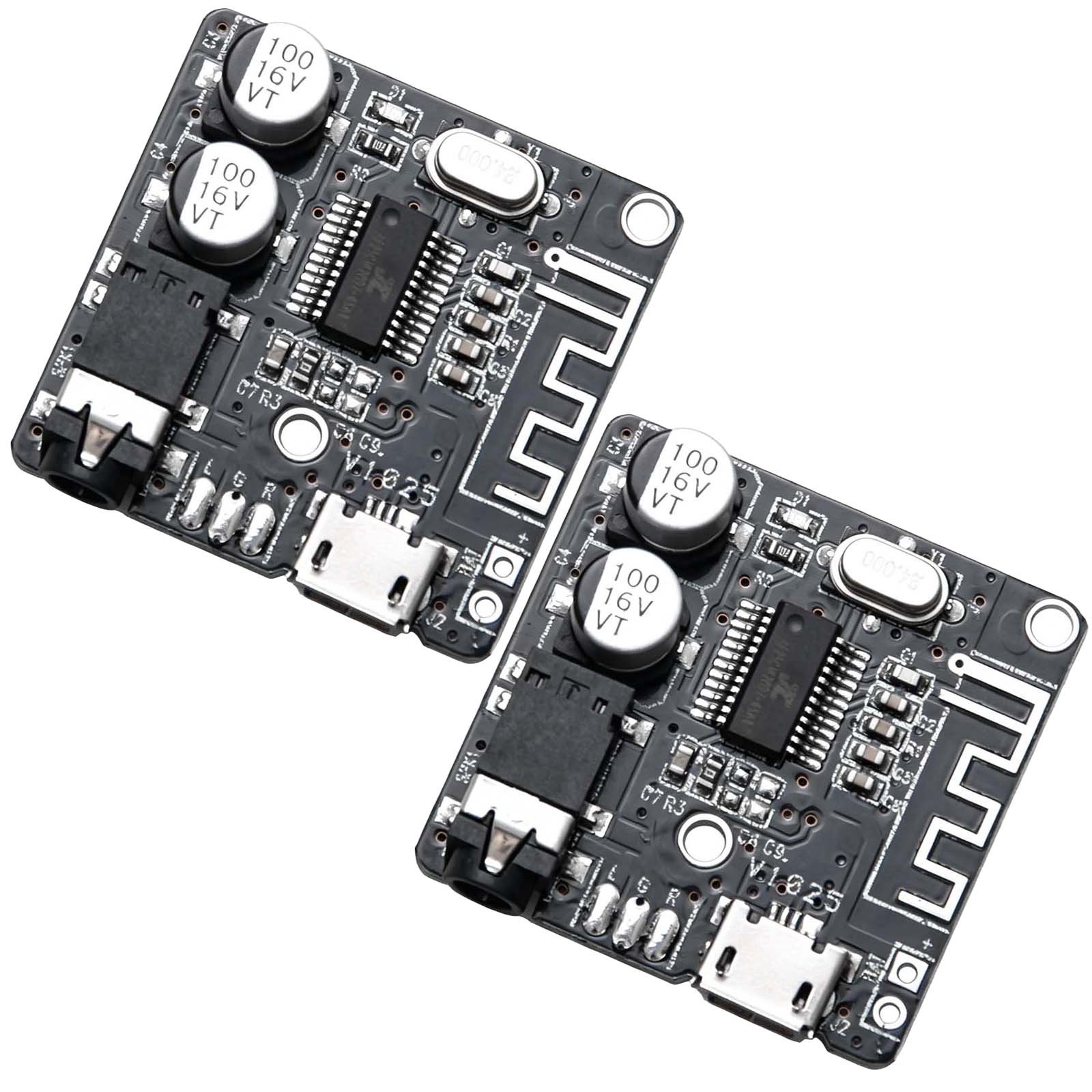 2pcs Electric Bluetooth 5.0 Stereo Sound Amplifier Circuit Board Module 3.7-5V C