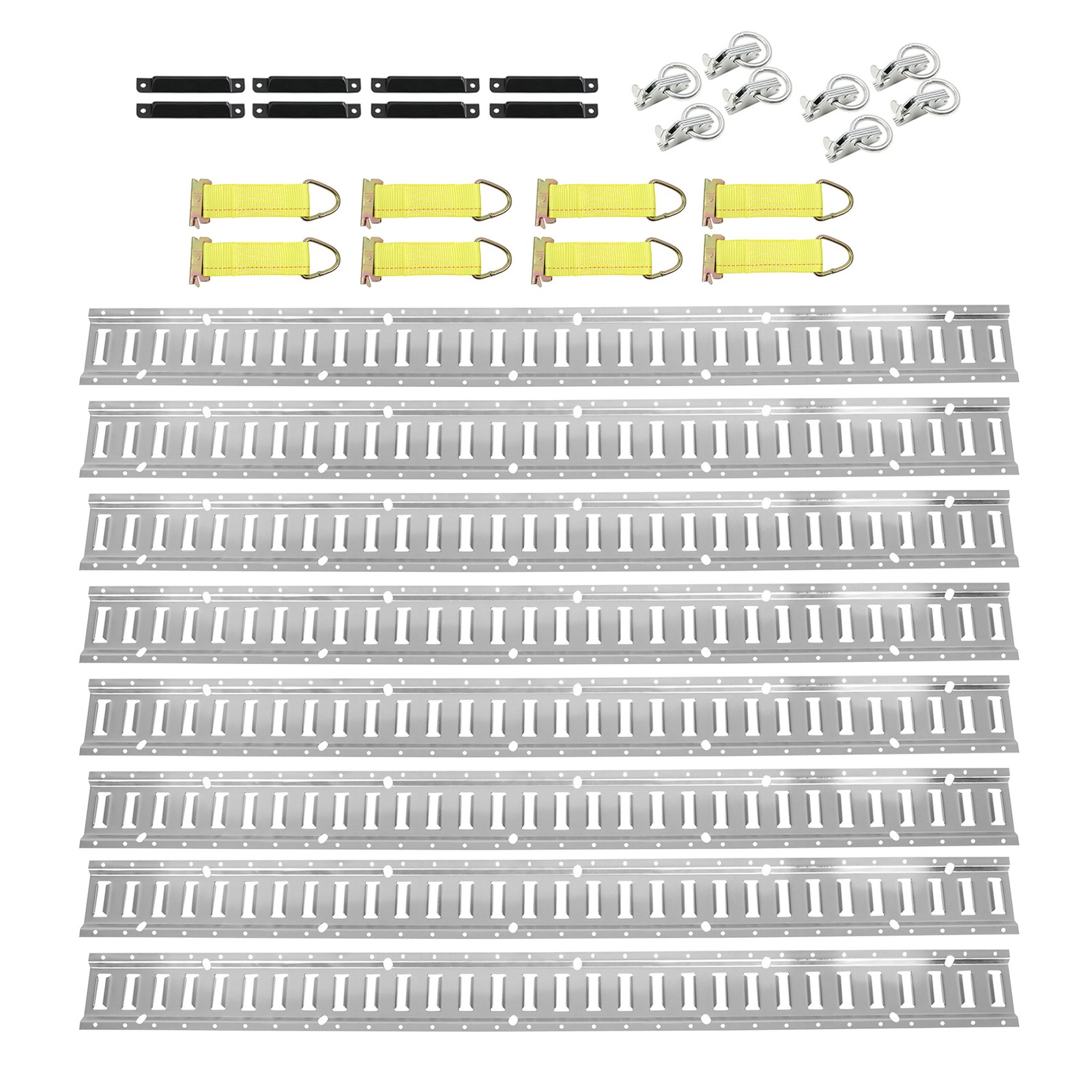 34 PCS For E Track Rails 5' Enclosed Cargo Trailer E Track Tie Down Rail Kit