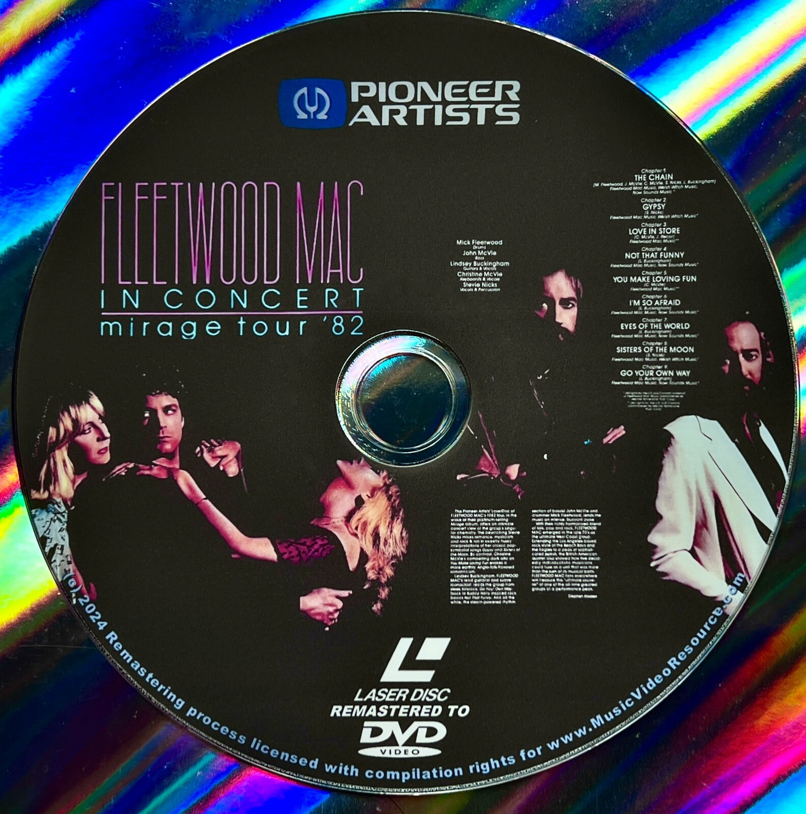 FLEETWOOD MAC LIVE mirage tour '82 DVD (Remastered from LaserDisc to DVD) Stevie