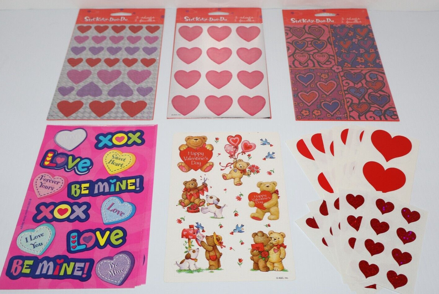 New American Greetings + More Valentine's Day Love Heart Assorted Stickers Lot!